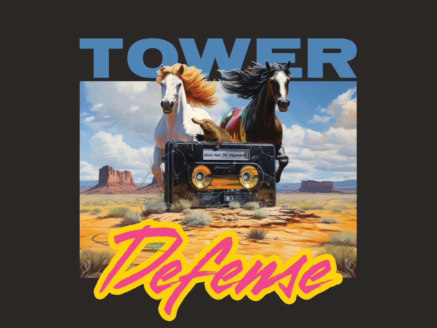 Tower Defense: Never Mind the Menagerie Commemorative Tee
